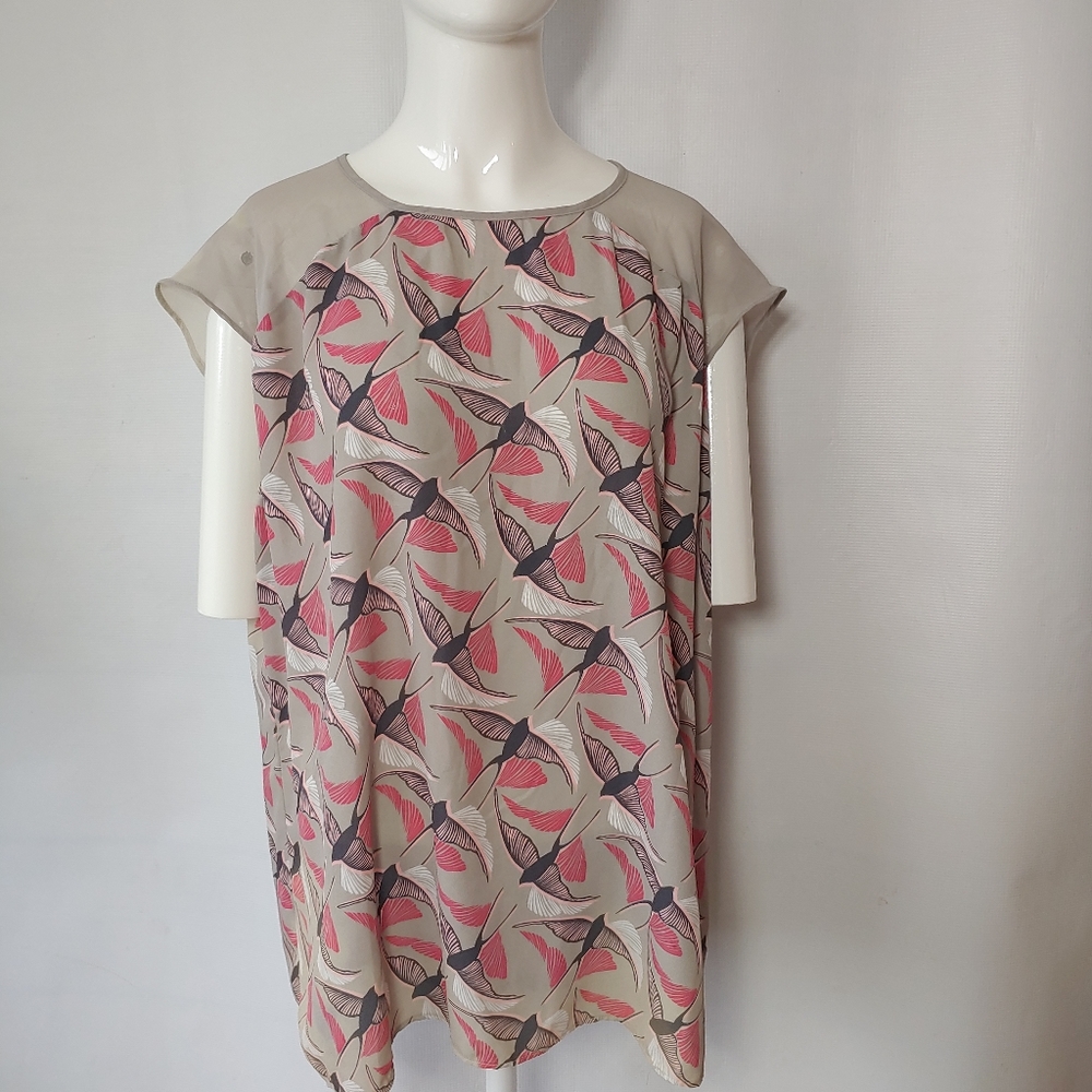 Apt. 9 Short Sleeve Button Down Back Blouse